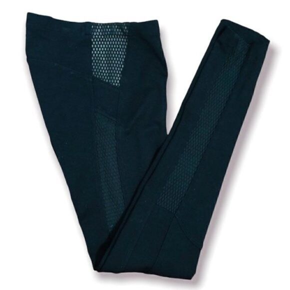 Yoana Baraschi Black Exercise Mesh Athletic Leggings Sport Black XS. - Picture 1 of 9